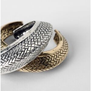 Zara & Kate Moss Bracelets 2-Pack of Textured Cuff